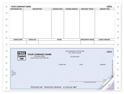 Continuous Bottom Accounts Payable Check DCB212