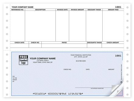 Continuous Bottom Accounts Payable Check