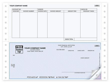 Continuous Bottom Accounts Payable Check