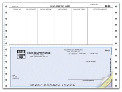 Continuous Bottom Accounts Payable Check DCB228