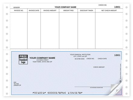 Continuous Bottom Accounts Payable Check