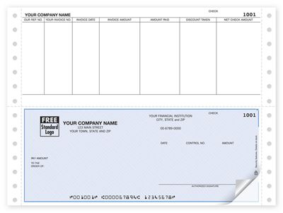 Continuous Bottom Accounts Payable Check DCB236