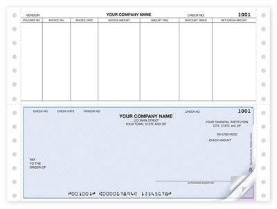Continuous Bottom Accounts Payable Check DCB240