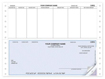 Continuous Bottom Accounts Payable Check