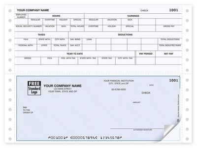 Continuous Bottom Payroll Check