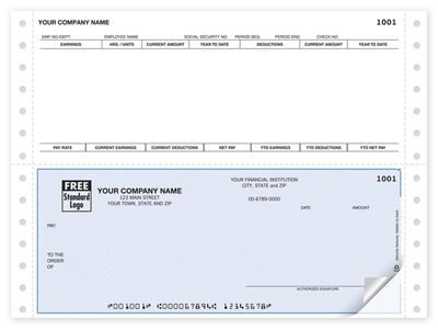 Continuous Bottom Payroll Check DCB304