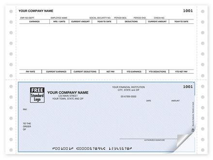 Continuous Bottom Payroll Check