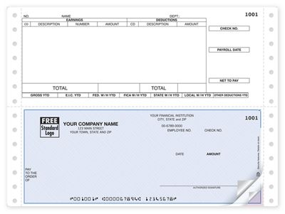 Continuous Bottom Payroll Check