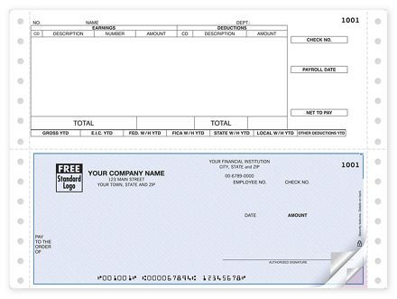 Continuous Bottom Payroll Check