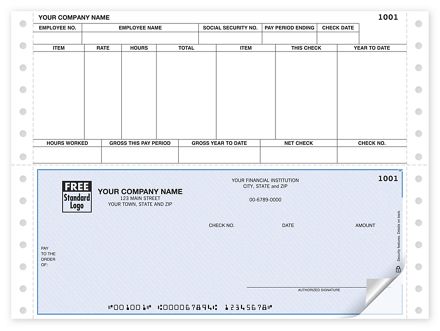 Continuous Bottom Payroll Check