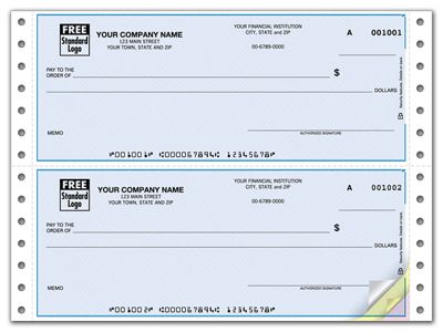Continuous 3 1/2 Multi-Purpose Check, Lined