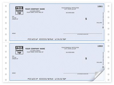 Continuous 3 1/2 Unlined Check, QuickBooks Compatible DCC157