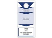 Doorknob Hanger with Perforated Business Card