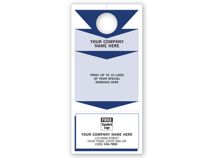 Doorknob Hanger with Perforated Business Card
