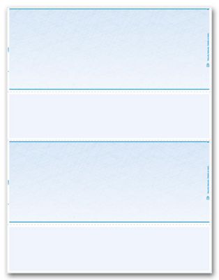 Laser 2-Up Check, 11 Sheet, Blank Stock DL2V840