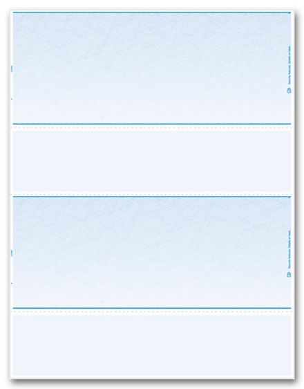 Laser 2-Up Check, 11 Sheet, Blank Stock