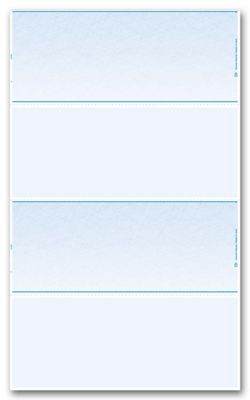 Laser 2-Up Check, 14 Sheet, Blank Stock DL2V841