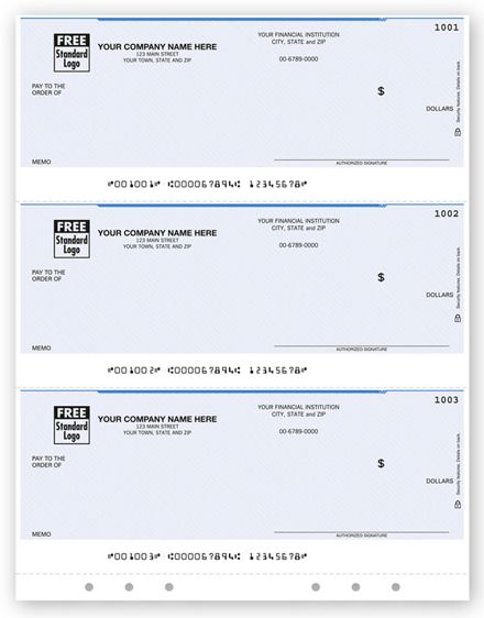 Laser 3-UP Multi-Purpose Check, Unlined, Hole-Punched