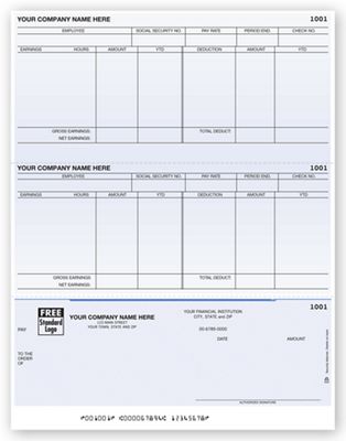 Laser Bottom Payroll Check DLB333