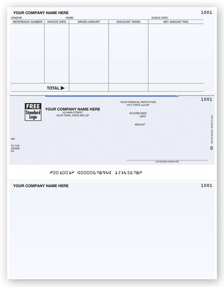 Laser Middle Accounts Payable Check