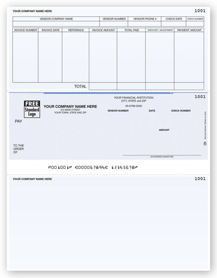Laser Middle Accounts Payable Check