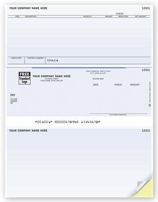 Laser Middle Checks, Accounts Payable DLM252