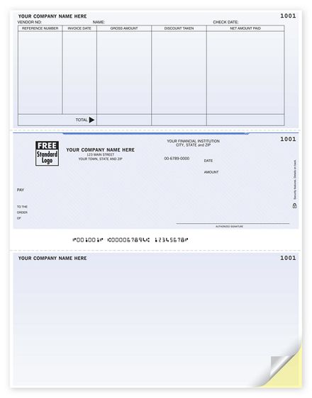 Laser Middle Checks, Accounts Payable, ACCPAC Compatible