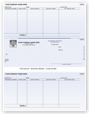 Laser Middle Accounts Payable Check DLM287