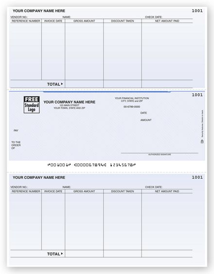 Laser Middle Accounts Payable Check