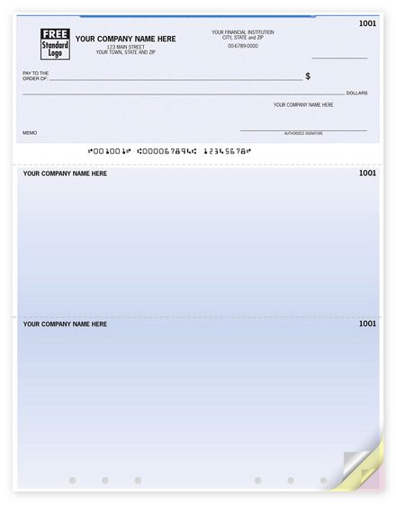 Laser Lined, Hole Punched Multipurpose Check