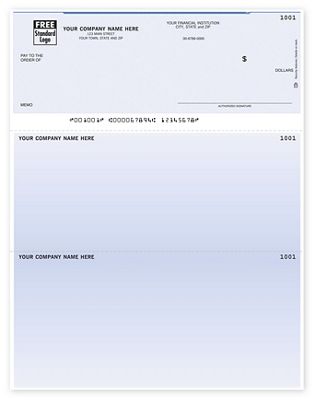 Unlined Laser Check, Microsoft Office Accounting Compatible DLT125