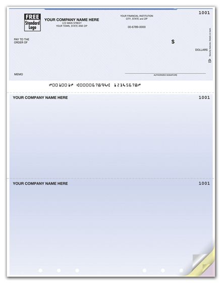 Laser Multi-Purpose Check, Unlined, Hole-Punched