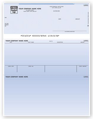 Laser Top Trust Account Checks DLT228
