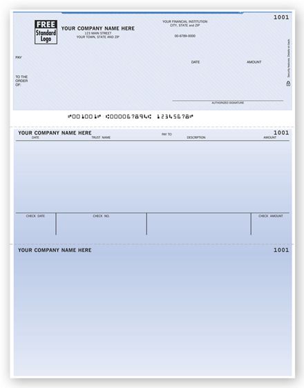 Laser Top Trust Account Checks