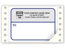 Blue and Gray Continuous Mailing Label