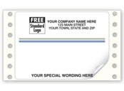 Cont Blue Gray Stripe Mailing Label 4 x 2 7/8