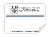 Roll Blue Gray Stripe Mail Label 4 X 2 7/8