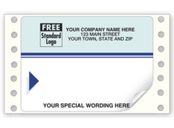 Blue Continuous Mailing Label 4 X 2 7/8