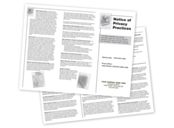 Notice of Privacy Practices HIPAA Trifold Brochure