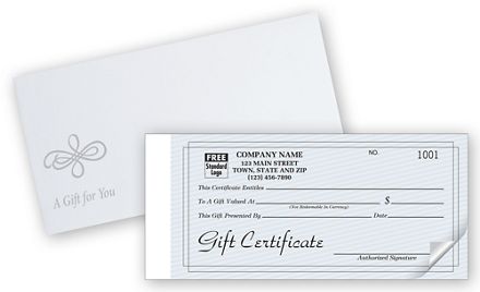 Contemporary Gift Certificate Snapsets