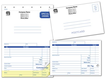 Sales Order w/Postcard 5 2/3 x 8 1/8