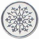 Round Snowflake Christmas Envelope Seal H1126