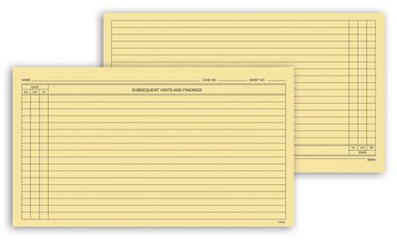Continuation Exam Records, Single Sheet