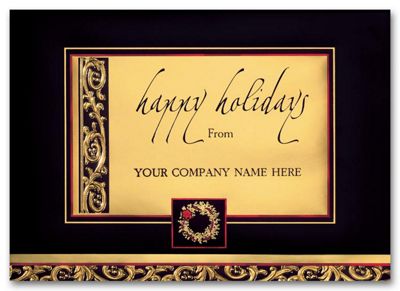 Distinction In Gold Business Holiday Card H55103
