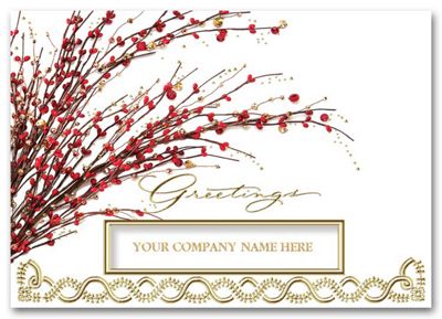 Red Berry Radiance Business Holiday Card H58208