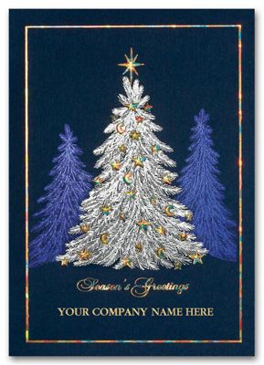 Illuminated Evergreen Business Christmas Card H59101