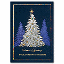 Illuminated Evergreen Business Christmas Card H59101