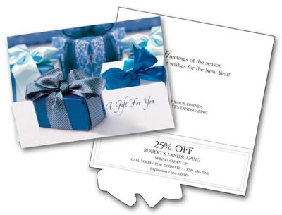 Business Holiday Cards - Packages In Blue H59321