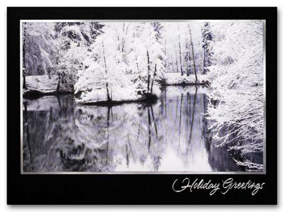 Lake Photo with Foil Holiday Card H59738