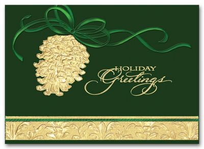 Discount Christmas Cards - Shining Pinecone H59812